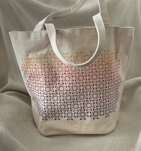 Neiman Marcus Canvas Tote Bag colorful Butterfly butterfliesTravel New - Picture 1 of 7