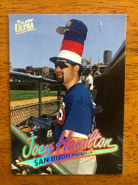 1997 Fleer Ultra JOEY HAMILTON "Dr Seuss Tall Hat" Funny Real Baseball Card #284