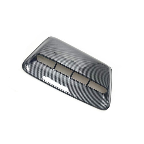 Car Hood Bonnet Scoop Air Flow Intake Vent Trim Cover Glossy Carbon Fiber Look
