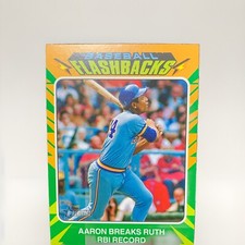 2024 Topps Heritage #BF-1 HANK AARON BREAKS RUTH RBI MARK Baseball Flashbacks
