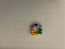 multi color kandi ring, handmade 