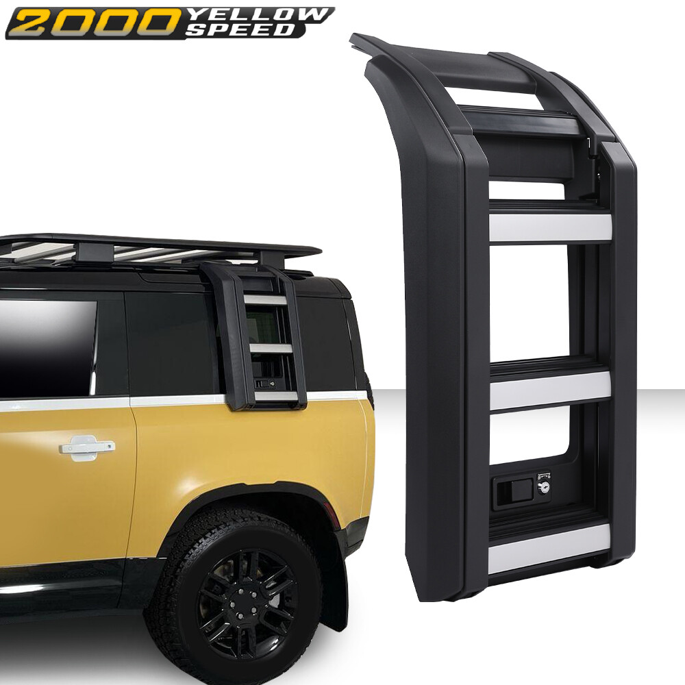 Side Roof Rack Side Access Ladder Fit For Land Rover Defender 90
