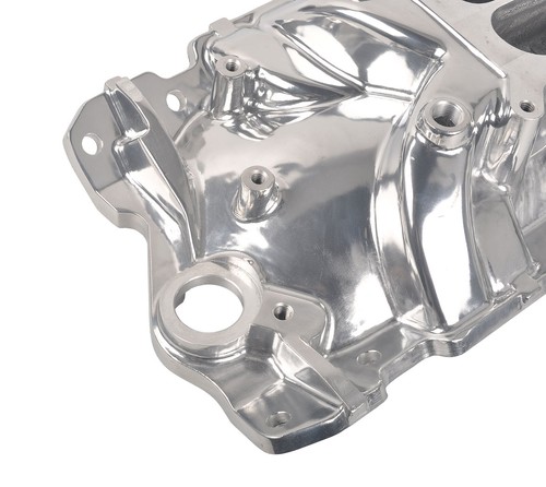 Colector de admisión de aluminio pulido para bloque pequeño Chevy 305 327 350 383 55-86 - Imagen 8 de 8