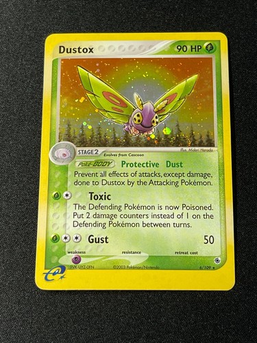 Pokemon Ex Ruby & Sapphire Dustox Holo Rare 6/109 - Excellent Condition Card - 第 1/2 張圖片
