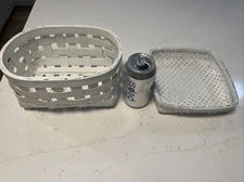 White Wicker Basket Set