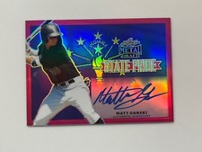 2019 Leaf Metal State Pride Pink Prismatic Matt Gorski Auto /20 Pirates Card