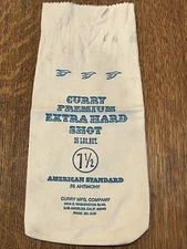 Curry Premium Extra Hard Shot canvas bag #7 1/2 VINTAGE American Standard Blue