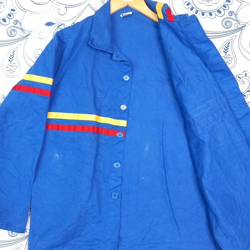 VINTAGE IVECO WORKWEAR JACKET MARIO DE CECCO COTONE TG 48 TRUCK INDUSTRIAL LOGO - Picture 7 of 16