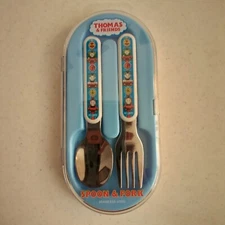 Pecoware Thomas & Friends 5" Spoon & Fork Set Stainless Steel Child Utensils New