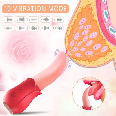 Rose Vibrater, Rose Stimulator for Women, Tongue Licking Vibrater Toys |  eBay