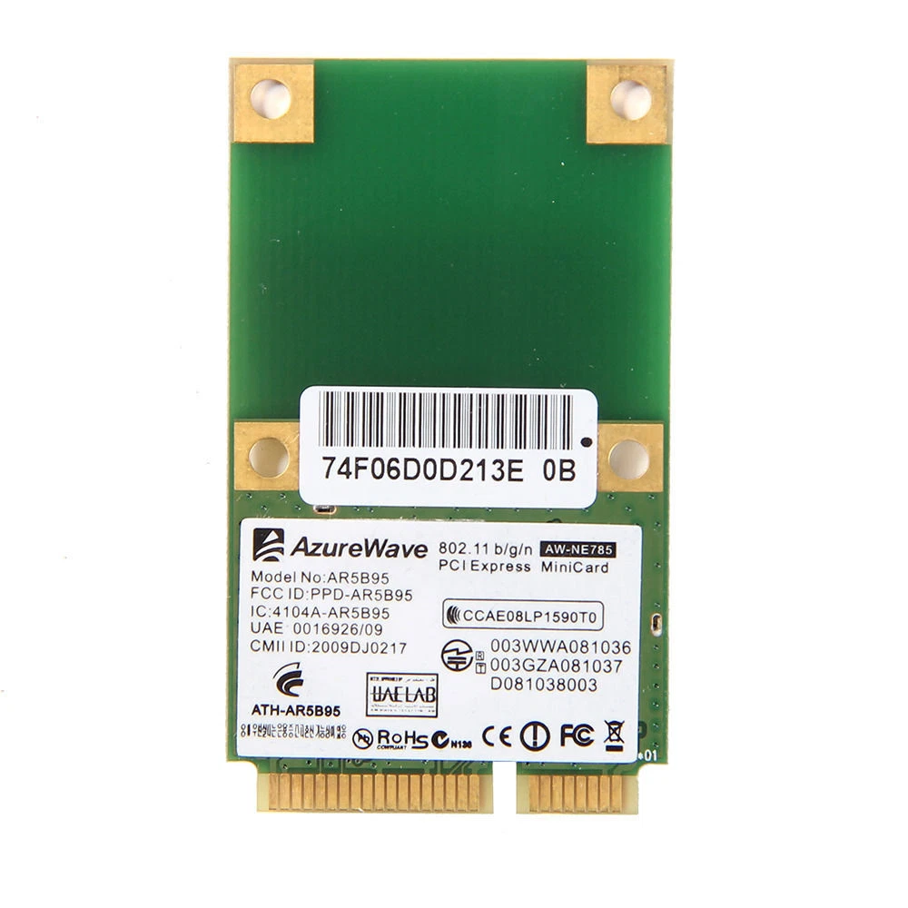 Atheros AR5B95 AR9285 Half WiFi Wireless 802.11N Wlan Mini PCIE.