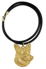 Cardigan Welsh Corgi - Dog Collar, Gold-Plated Pendant For Dog Lovers, Unique