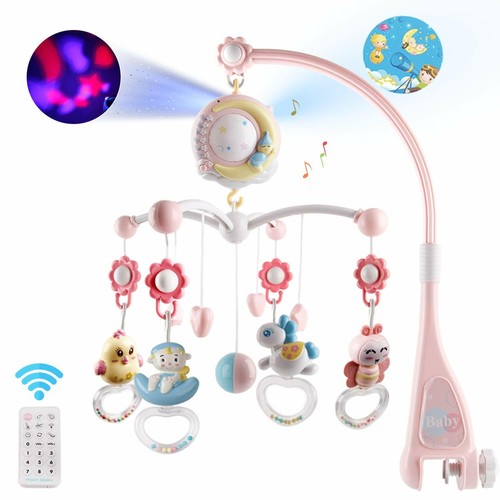 Baby Mobile für Kinderbett Krippe mit Licht und Musik Projektor - Bild 2 von 10