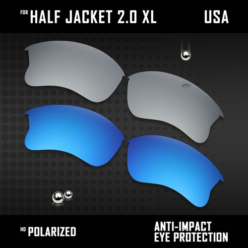 Lente de repuesto polarizada antiarañazos para media chaqueta Oakley 2.0 XL OO9154 opt - Imagen 18 de 32