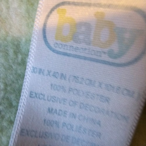 Baby Connection Fleece Blanket Green Teddy Bears Moon Stars Nighttime 30x38 - Picture 7 of 7