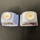 Chinese Dipping Bowls Purple w/ Yellow Bird Cherry Blossoms Set of 2 — photo 7