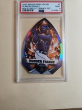 2022 Topps Chrome Ben Baller Wander Franco Diamond DC RC Orange Ref 12/25 PSA 9