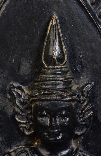 19th Century, Mandalay, A Pair of Antique Burmese Wood Carving Angel Panels - Picture 7 of 12