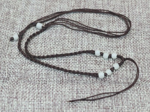 10 Chinese Silk Thread Knotted 8-Jade Beaded Cord Adjustable Pendants Necklace - Picture 4 of 15
