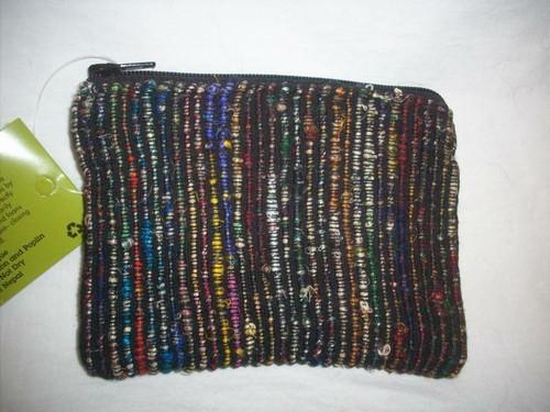 Lot of 3 - "World Of Good" Woven Coin Purses with a Rainbow of Colors - Picture 9 of 12