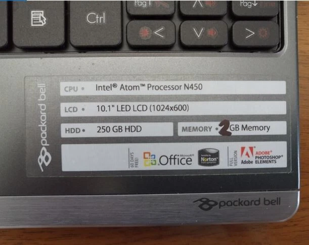 Computer Netbook Packard Bell NAV50 - SSD 120GB - 2 GB Ram - Ottime condizioni - Immagine 2 di 2