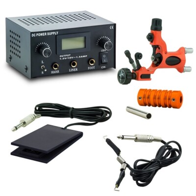 Tattooset Rotary Komplettset Profi Tattoo-Kit Tattoomaschine Nadeln Netzteil RKO