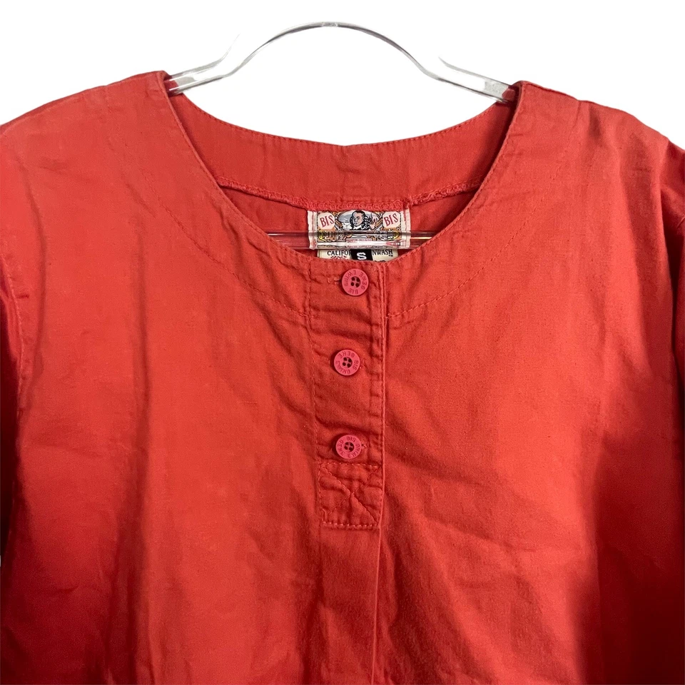 Vintage Bis Bis Gene Ewing Wrinkled Rich Denim 2-Piece Pant Set Size S Orange - Image 3 of 4