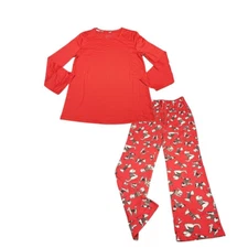 AnyBody Lounge Pajama Set Sleepwear Tall Size XX-Small Top with Printed Pants