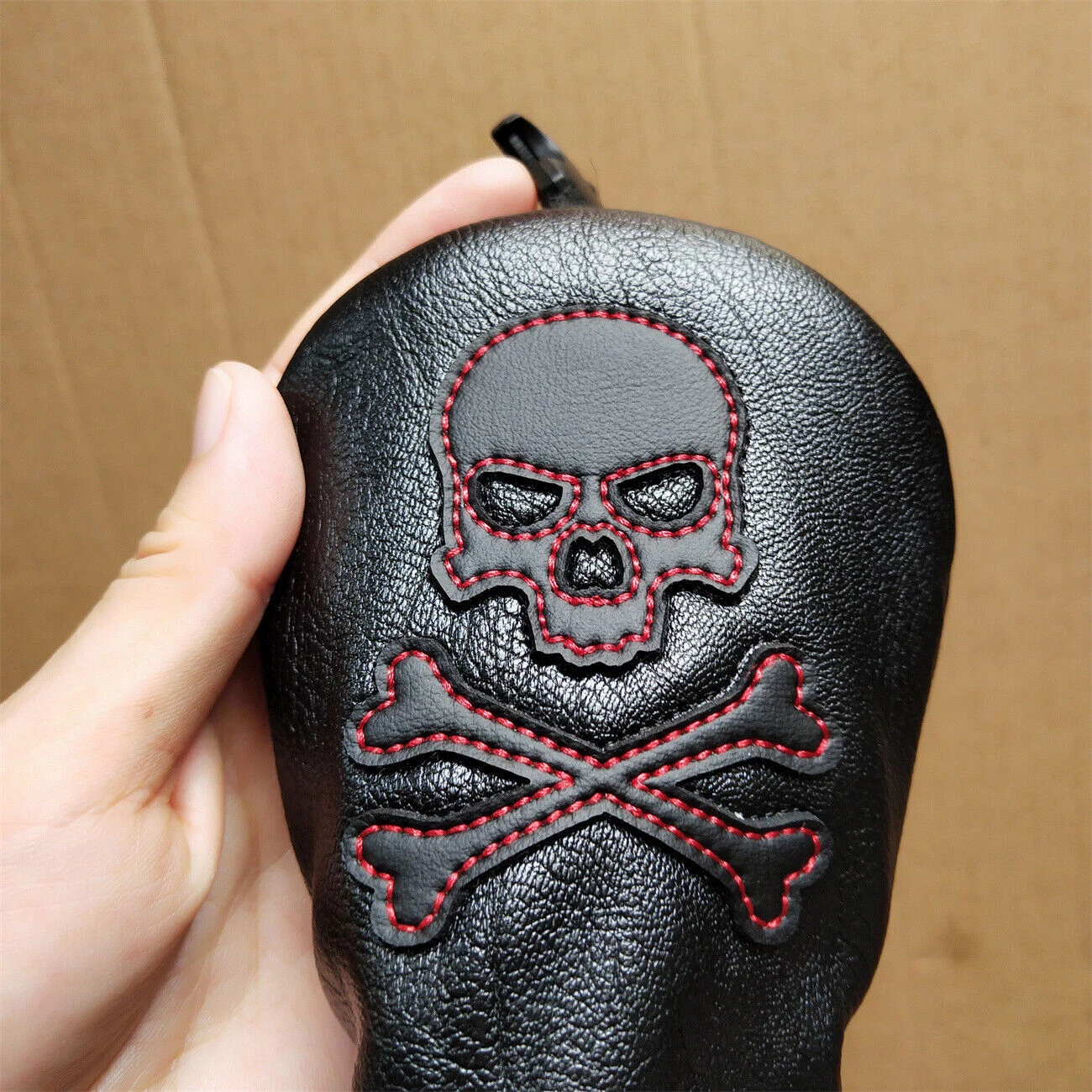 Golf Head Cover Red Stitch Skull 135UT Driver Fairway Wood Set Club Outdoor Gift Golf Head Cover Red Stitch Skull 135UT Driver Fairway Wood Set Club Outdoor Gift