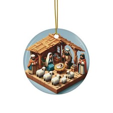 Nativity Ceramic Ornament