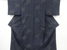 7217438: JAPANESE KIMONO / VINTAGE KIMONO / SILK / DORO OSHIMA TSUMUGI / WOVEN H
