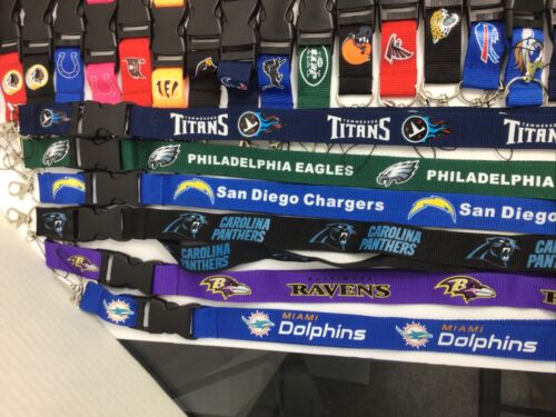 LICENSED NFL TEAM LICENSED LANYARD-ID HOLDER,KEYCHAIN KEY RING DETACHABLE CLIP - Picture 6 of 12