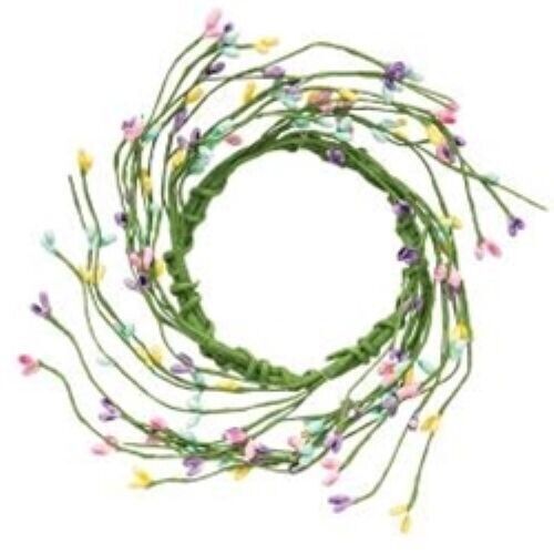 Corona Anillo Vela Pip Berry 3.5" Rústico Primitivo Floral Elige Tus Colores CIT - Imagen 21 de 34