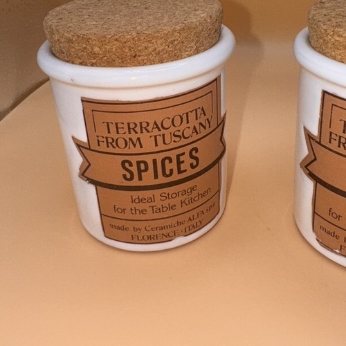 3 Stück Terrakotta aus der Toskana Gewürzglas Kräuterbehälter Made in Italy - Bild 2 von 7