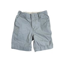 GAP Kids Boys Gray Khaki Twill Shorts Adjustable Waist Casual Uniform Size 7