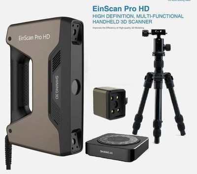 EinScan Pro HD Handheld 3D Scanner 0.2mm Resolution and Turntable w/ Color Pack