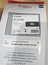 Genuine Canon PFI-207BK Black Ink Cartridge 300ML iPF670 iPF680 iPF685 iPF770