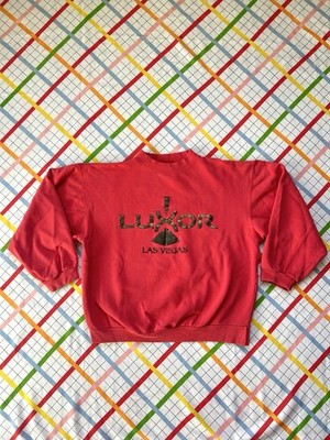 VTG 90s Luxor Las Vegas Sweatshirt Red Medium Pyramid Creations Retro Casino Tee