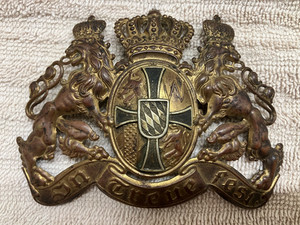 Bavarian Picklehauban German Helmet Plate