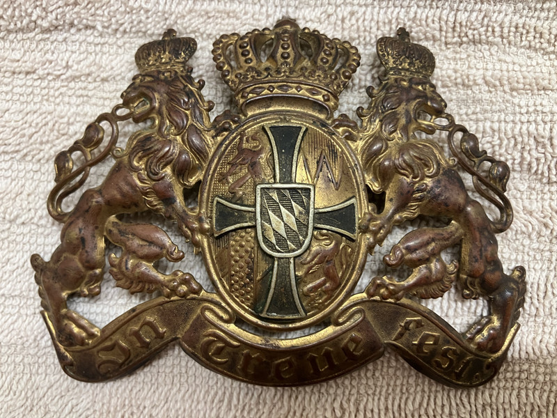 Bavarian Picklehauban German Helmet Plate