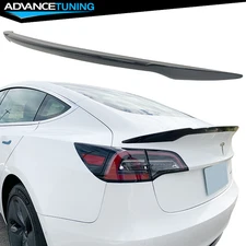 Fits 17-23 Tesla Model 3 V Rear Trunk Spoiler Painted #PMNG Steel Gray Metallic