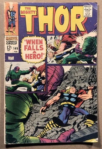 Vintage 1968 THE MIGHTY THOR 149 Marvel Comics 12 cents