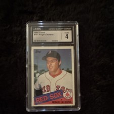 Topps 1985 Roger Clemens Rookie Baseball Card #181 Boston Red Sox CGC 4