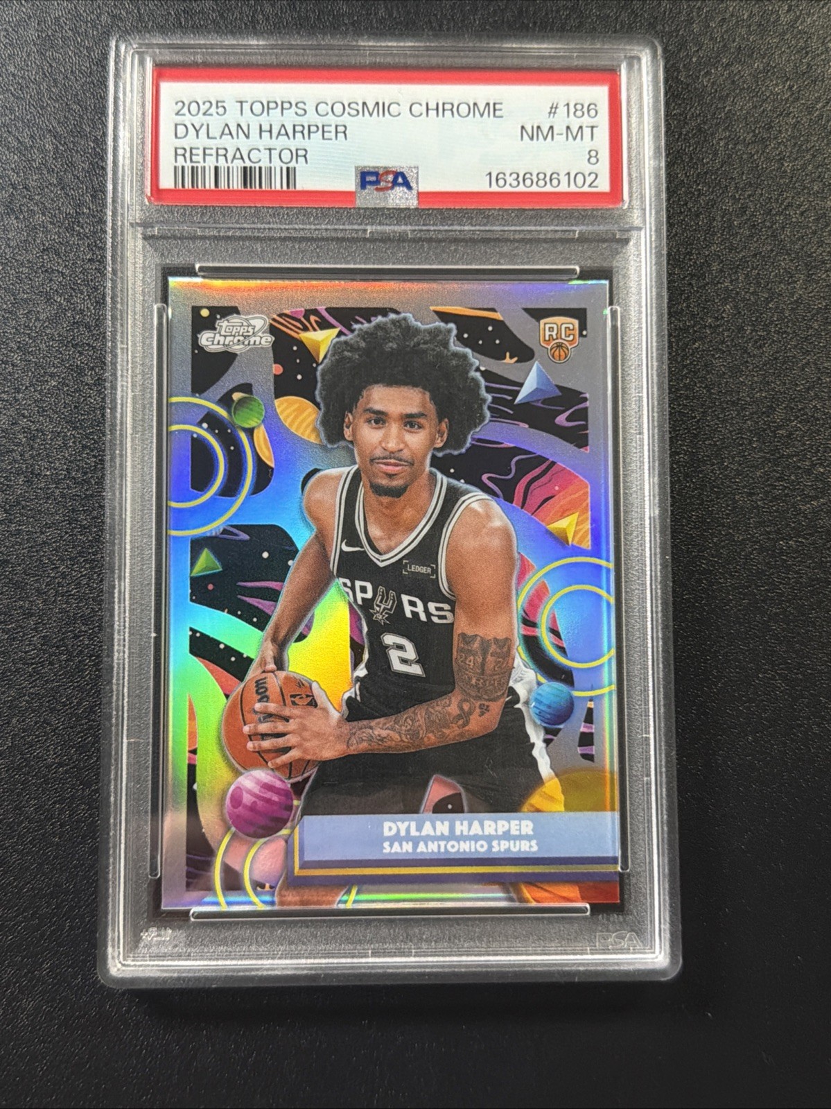 2025-26 Topps Cosmic Chrome - Dylan Harper #186 Refractor (RC) PSA 8 B4