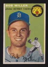 BOB MILLER ROOKIE tigers 1954 TOPPS #241 VG-EX NO CREASES