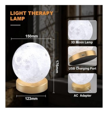 Light Therapy  Happy  Lamp, 10000 Lux with 3 Color Temperatures