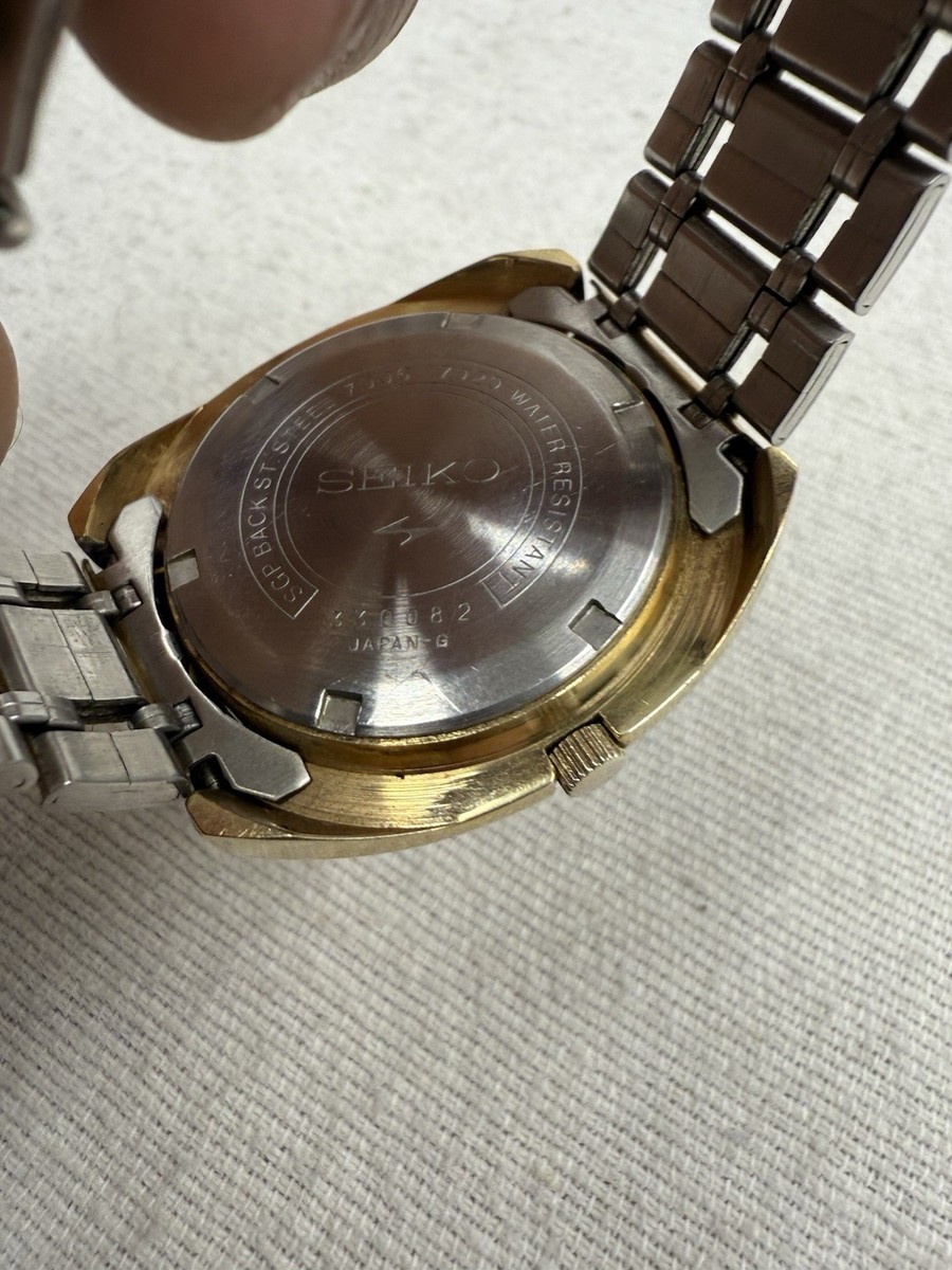 Vtg 1972 Seiko Automatic Day Date 7006 7020 Gold Plated 40mm Gents