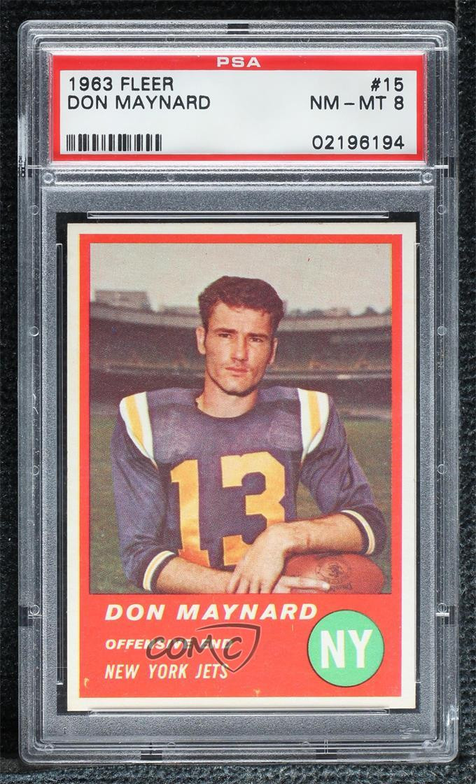1963 Fleer Don Maynard #15 PSA 8 HOF