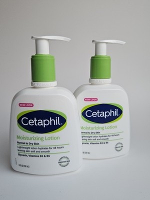 Cetaphil Moisturizing Lotion Dry To Normal, Sensitive Skin 8 fl oz New Pack Of 2