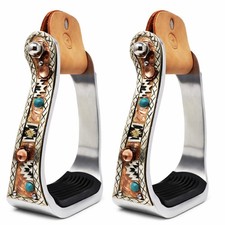 Horse Western 5 Wide Turquoise Stone ALUMINUM...
